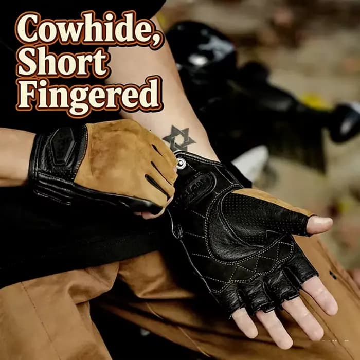 Gants de moto sans doigts pour hommes