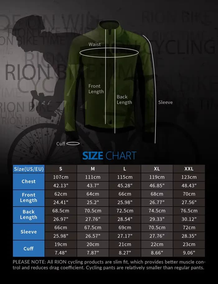 RION – veste de cyclisme thermique pour homme