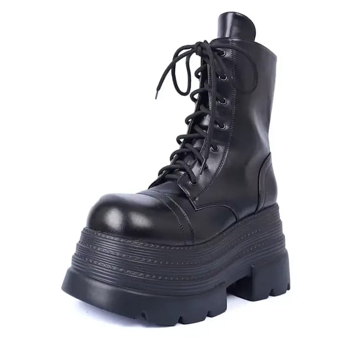 Bottes de moto à talons épais pour femmes