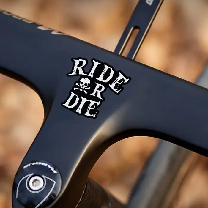 Autocollants réfléchissants personnalisés avec slogan pour cadre de vélo