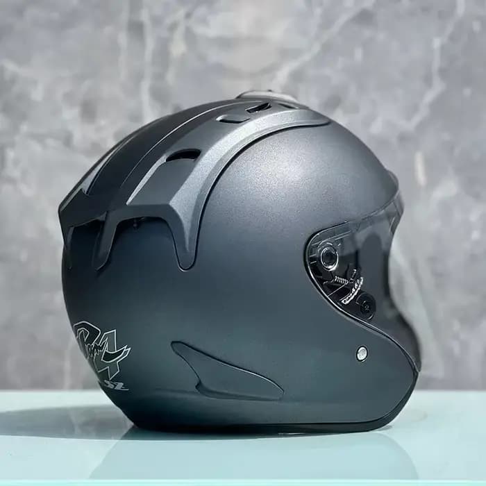 3/4 casque ouvert Ram4 gris mat