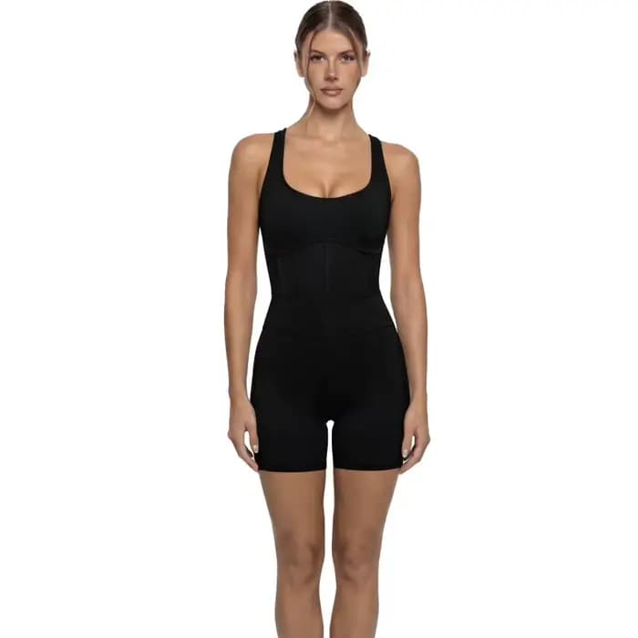 Combinaison de sport une pièce sans manches pour femme, ensemble de yoga et fitness, combinaison de sport push-up pour femme