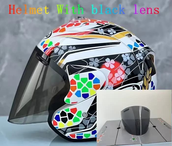 Demi-Casque de Moto à Visage Ouvert