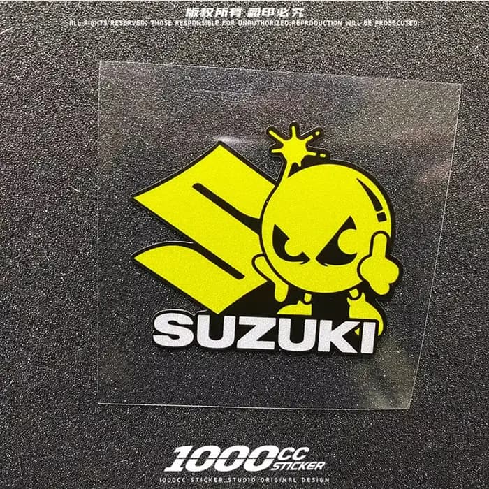 Autocollant décoratif personnalisé et amusant pour moto Suzuki
