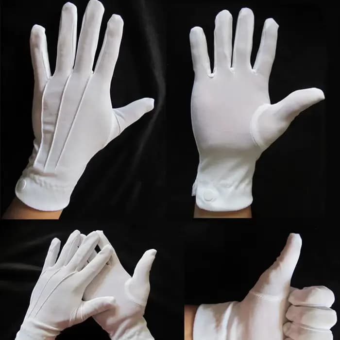 1 paire de gants en coton blanc pour adultes, gants formels blancs pour hommes, garde de smoking, défilé, robe d'inspection du père noël, gants de travail bon marché 2026