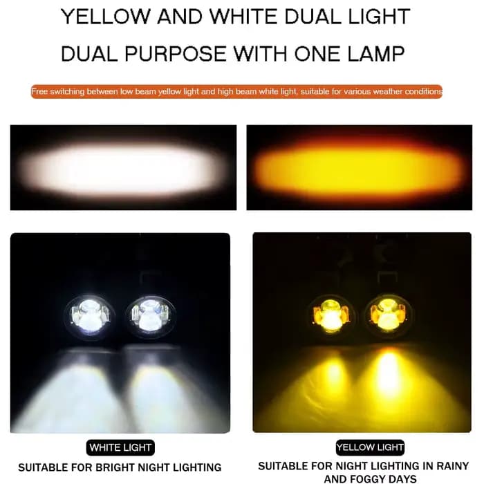 Feux antibrouillard Led pour Moto