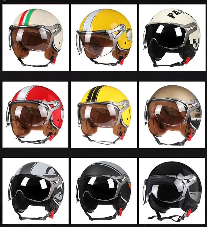 Casque de Moto Jet Vintage