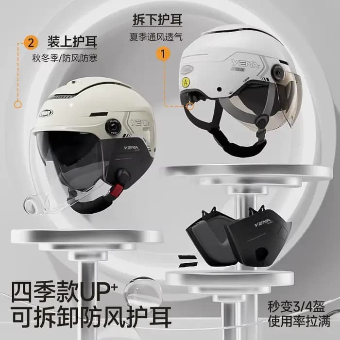 Casques demi-coques YEMA pour moto électrique