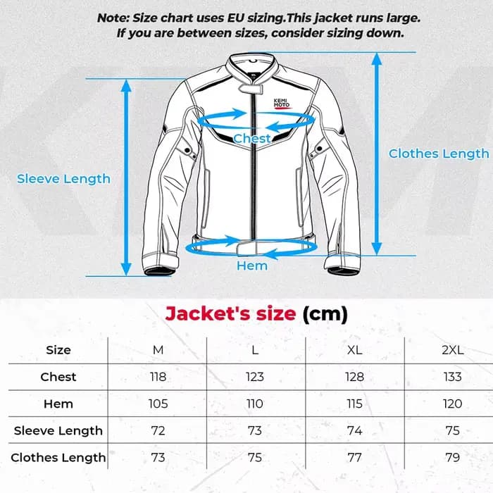 Veste de moto pour hommes