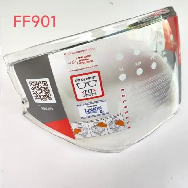 Visière noire pour casque moto demi-coque LS2 FF901