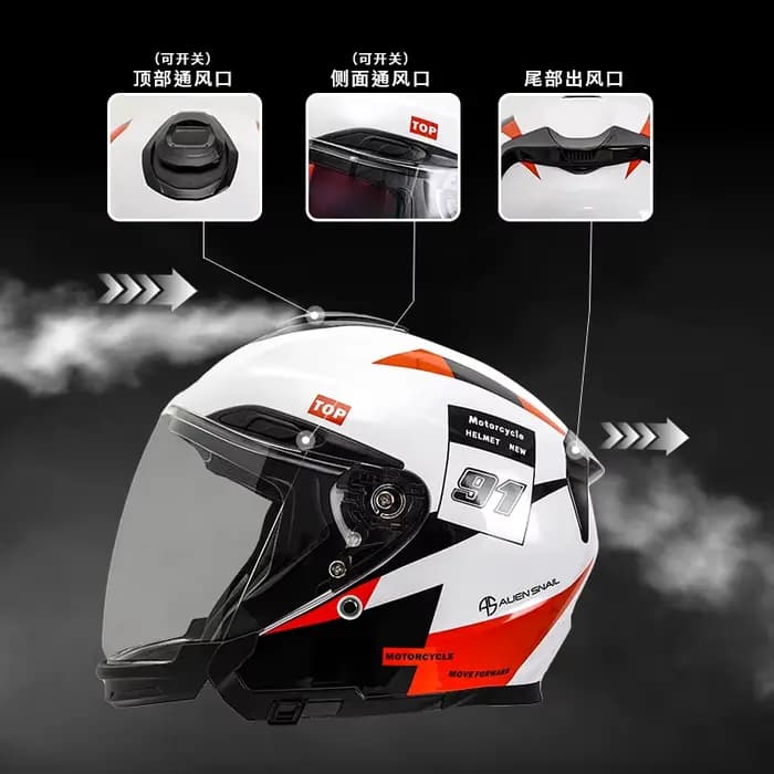 Casques de moto Alien Snail