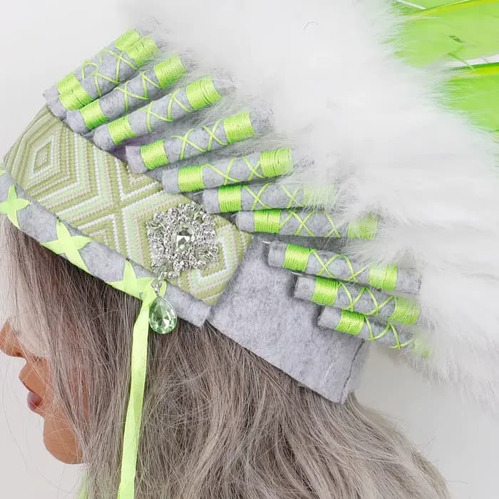 Coiffure en plumes de Style indien à la mode, accessoire de Cosplay de carnaval pour spectacles sur scène et fêtes de carnaval