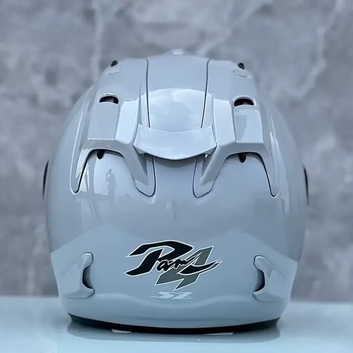 Demi-casque gris ciment Ram4 approuvé ECE pour hommes et femmes