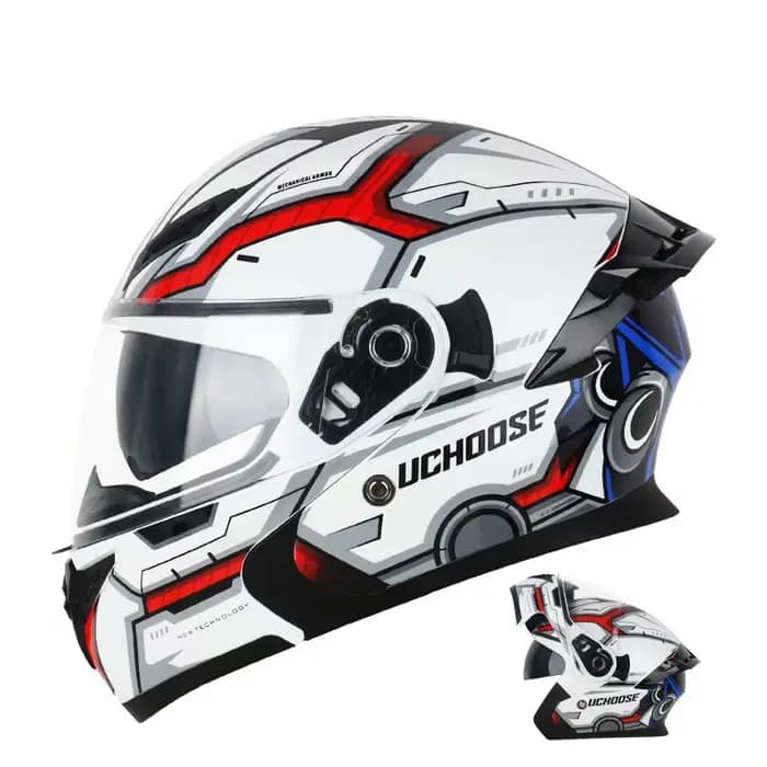 Casque de Moto double lentille