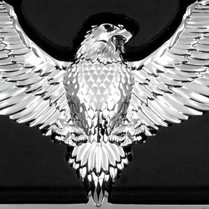 Pédale de frein chromée avec emblème d'aigle pour moto Harley Electra Glide FLHT Softai Dyna Fatboy FLSTF Touring
