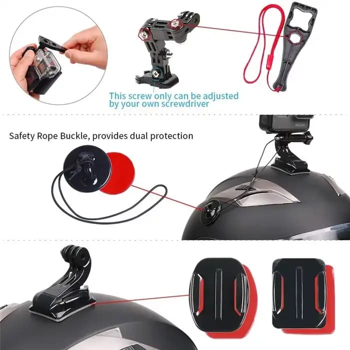 Go Pro – support de menton pour casque de moto
