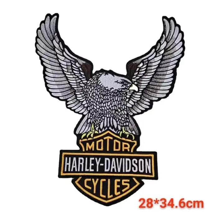 Patch brodé en tissu avec logo de moto