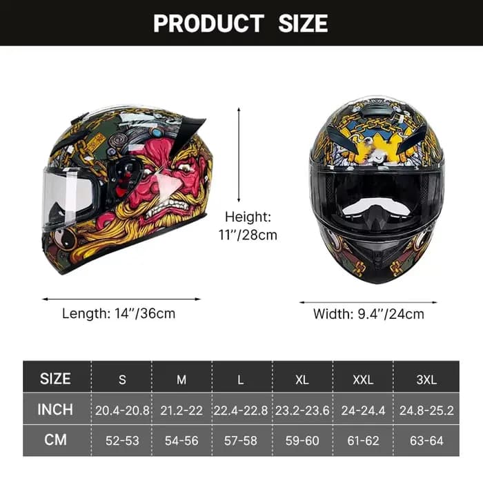 Casque intégral homologué DOT pour moto