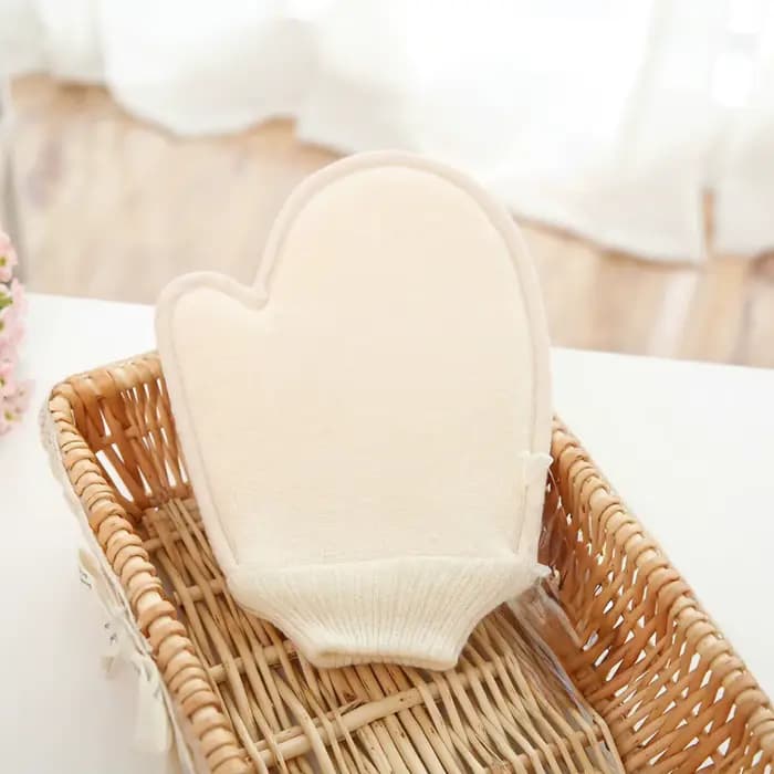 Gant de douche 2 en 1, gommage corporel, épurateur exfoliant doux en coton et lin naturel 1 pièce avec Texture en maille pour Spa à domicile