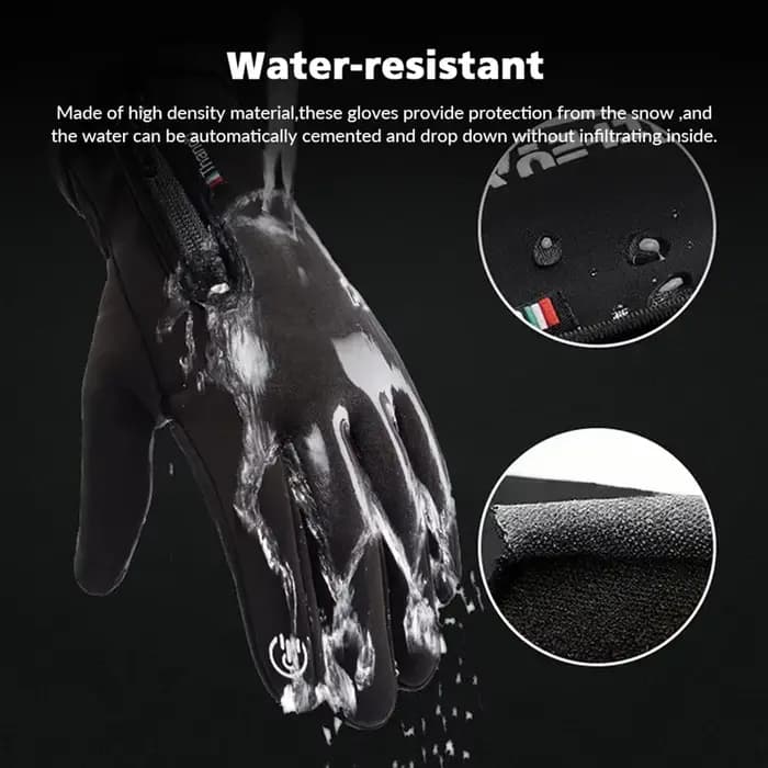 Gants d'hiver imperméables pour écran tactile thermique