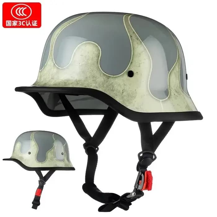 Casque De Moto rétro allemand Capacete