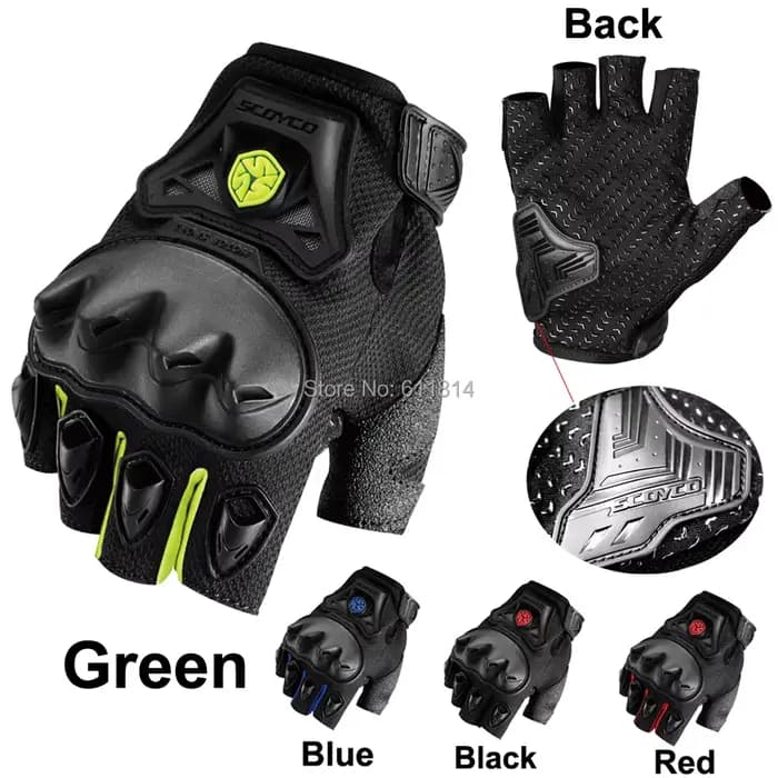 Scoyco – Gants de Moto demi-doigt