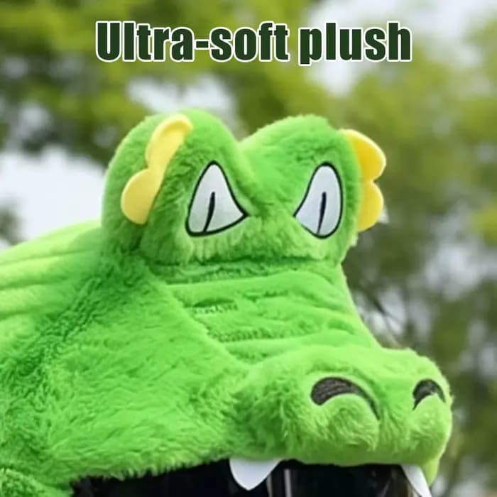 Housse de casque de moto intégral universelle en peluche amusante