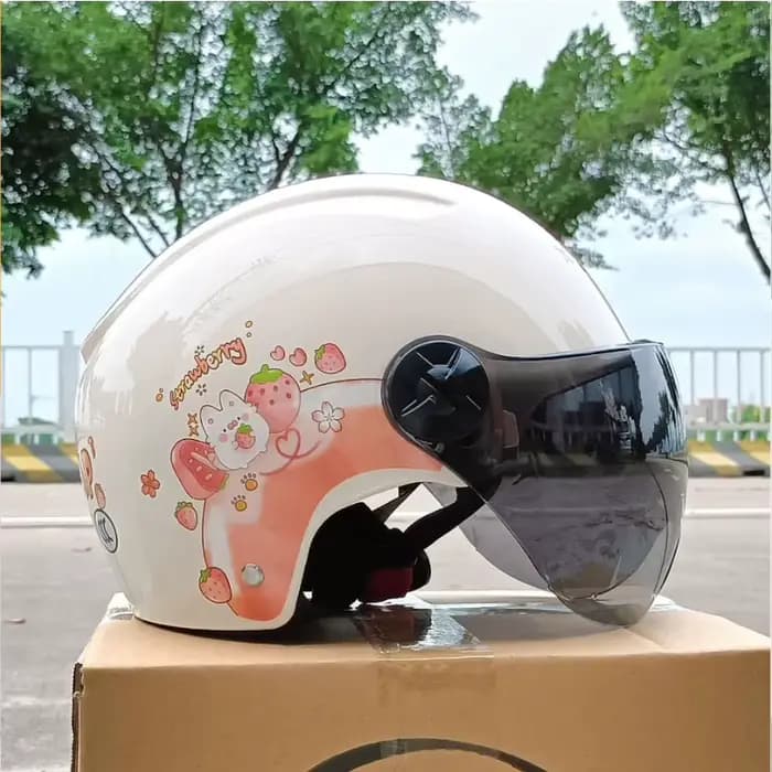 Casque pour enfants garçons et filles été moto électrique demi-casque bébé chapeau batterie voiture