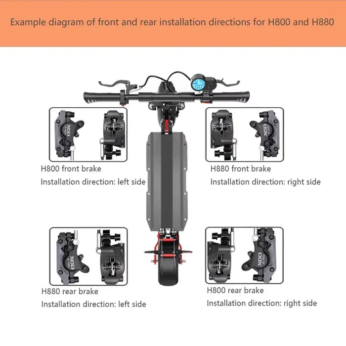 XOD H800/H880 frein à disque hydraulique pour Scooter électrique KUKirin G2 Master G2 Ultra G2 PRO 2025 huile