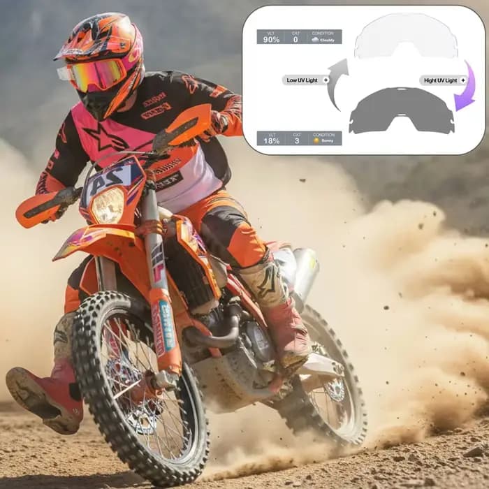Lunettes de motocross photochromiques