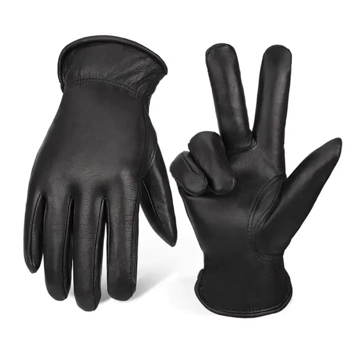 Gants de protection rétro en cuir de cerf pour la conduite