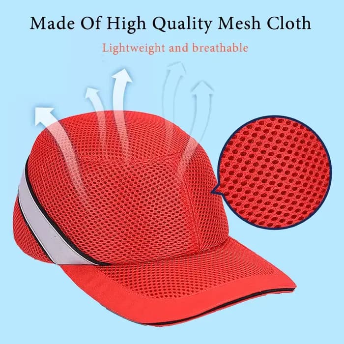 Casquette de sécurité au travail, coque intérieure en ABS dur, style chapeau de baseball, casque de protection pour le travail à domicile, protection de la tête de transport en usine