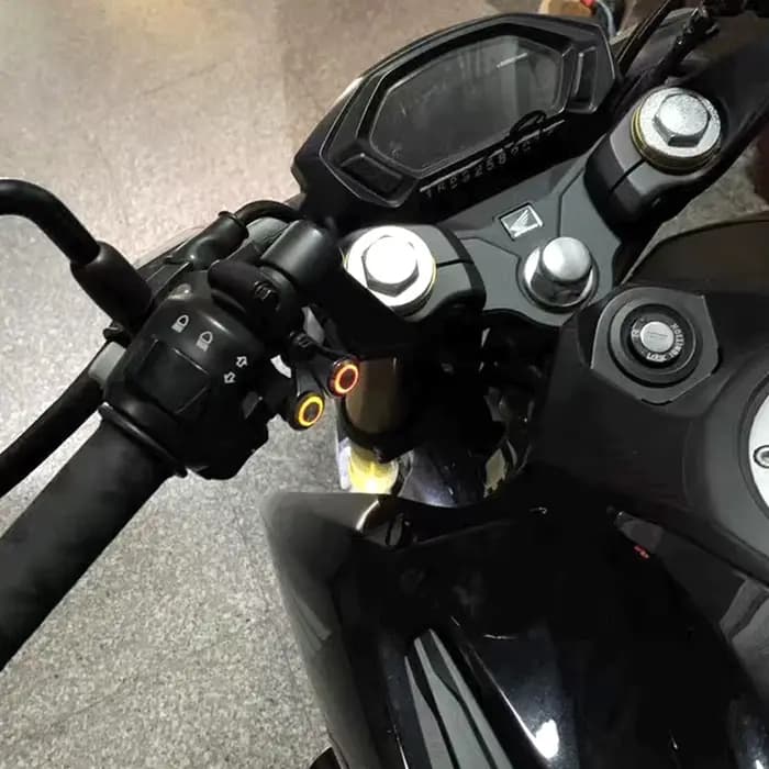 Interrupteur LED pour moto à Double tête en acier inoxydable