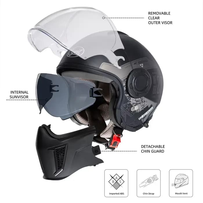 Casque de Moto modulaire