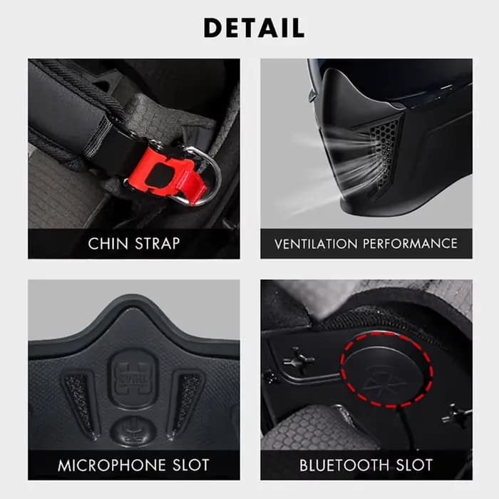 Casque de moto modulaire à double visière