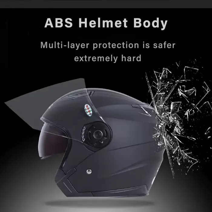JIEKAI casque Scooter moto électrique moteur Van hommes femmes Vintage Double visière casques adapté aux quatre saisons M-XL #