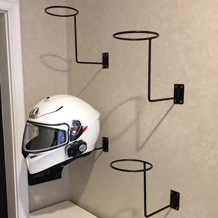 Présentoir mural pour casque de vélo et moto