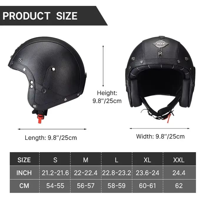 Casque de moto vintage pour homme