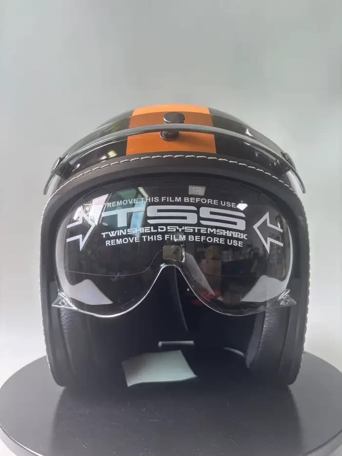 Casque de moto rétro unisexe trois-quarts pour toutes les saisons