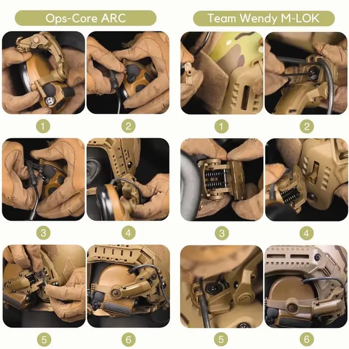 Adaptateur de Rail de casque tactique pour PELTOR ComTac