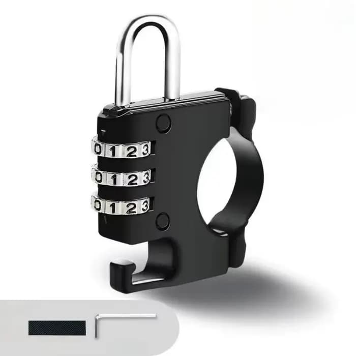 Serrure à combinaison antivol pour casque de moto