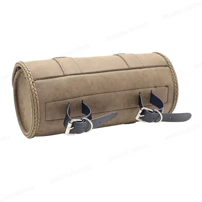 Sacoche de selle rétro en cuir pour moto