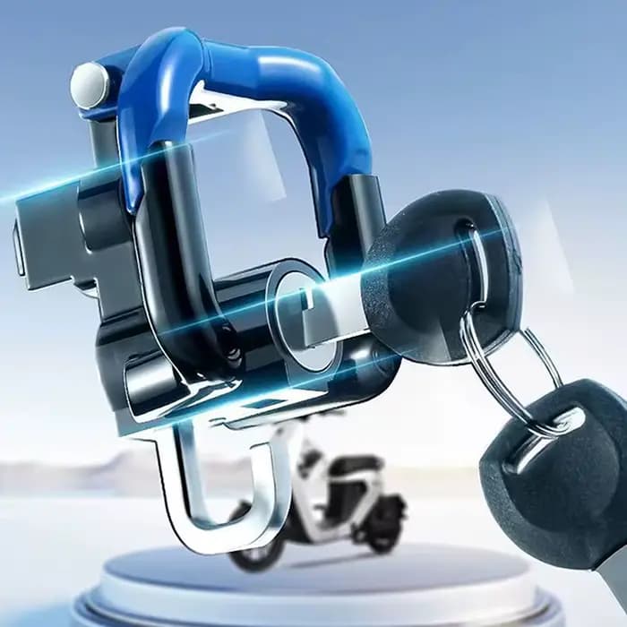 Accessoire essentiel pour moto/vélo : serrure antivol pour casque avec 2 clés