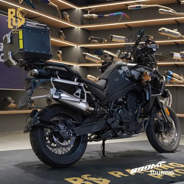 Pour CFMOTO 800MT Explore Ibex 800 Touring Adventure SMT 2021-2026 Silencieux d'échappement Slip-On avec DB Killer amovible
