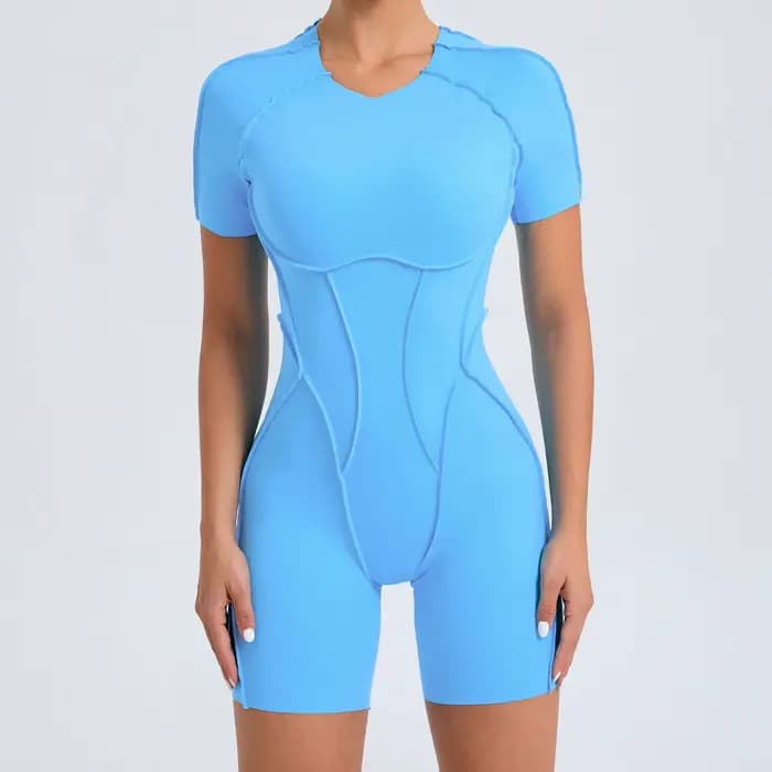 Combinaison de yoga et de fitness d'été pour femme, une pièce rembourrée, sexy, tenue de sport, vêtements de sport pour femme, kit de gym