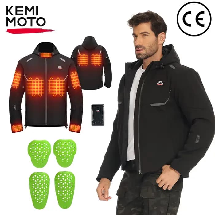 Veste chauffante pour moto pour hommes