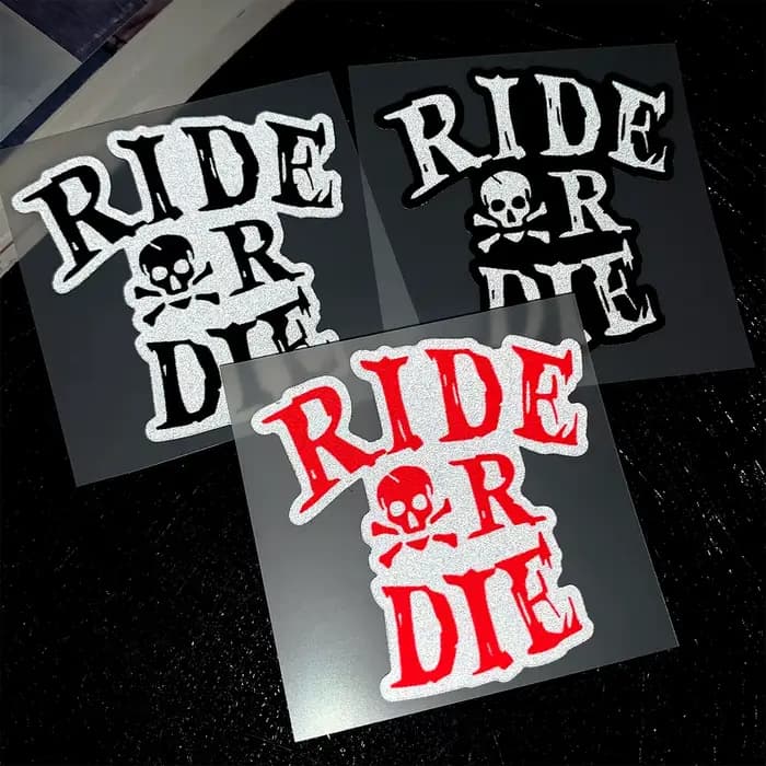 Autocollants réfléchissants personnalisés avec slogan pour cadre de vélo