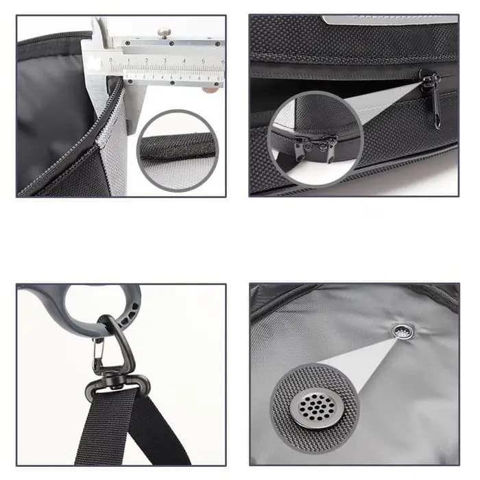Sac de rangement pour casque avec poignée de transport