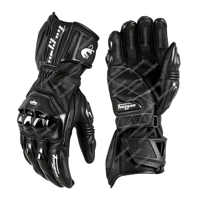 Gants de moto en cuir véritable