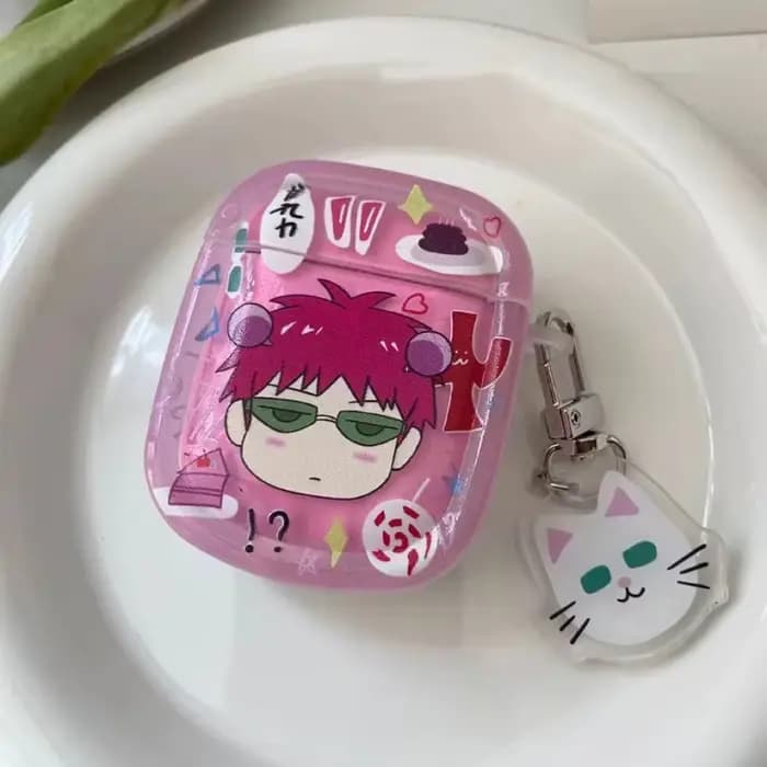 Anime Saiki Kusuo périphérique créatif Apple sans fil Bluetooth Airpods Pro génération 1 étui pour casque génération 2 génération 3